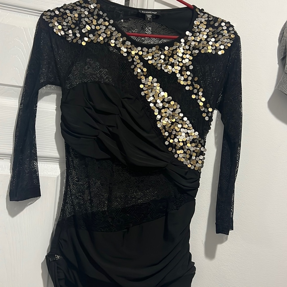 Sequin lace top by BEBE